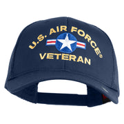 U.S. Air Force Roundel Veteran Embroidered Solid Cotton Twill Mesh Prostyle Cap - Navy OSFM