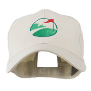 Golf Flag on the Green Embroidered Cap