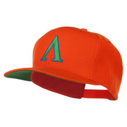 Greek Alphabet Lambda Embroidered Flat Bill Cap