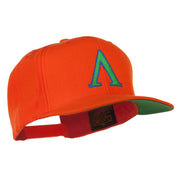 Greek Alphabet Lambda Embroidered Flat Bill Cap