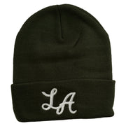 Graffiti LA Embroidered Long Cuff Beanie