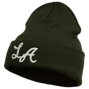 Graffiti LA Embroidered Long Cuff Beanie