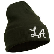 Graffiti LA Embroidered Long Cuff Beanie