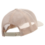 Red Crayfish Embroidered Retro Trucker Cap - Khaki OSFM