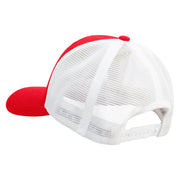 Licensed US Navy USN CPO Retired Embroidered Flexfit 2 Tone Mesh Cap - Red-White OSFM