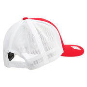 Licensed US Navy USN CPO Retired Embroidered Flexfit 2 Tone Mesh Cap - Red-White OSFM