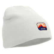 Zion Embroidered 8 Inch Short Beanie - White OSFM