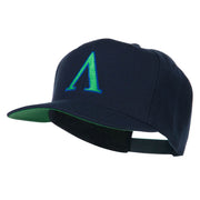 Greek Alphabet Lambda Embroidered Flat Bill Cap