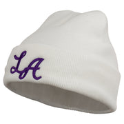 Graffiti LA Embroidered Long Cuff Beanie