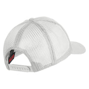 U.S. Air Force Roundel Veteran Embroidered Solid Cotton Twill Mesh Prostyle Cap - White OSFM