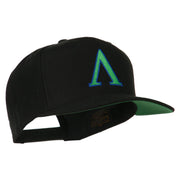 Greek Alphabet Lambda Embroidered Flat Bill Cap