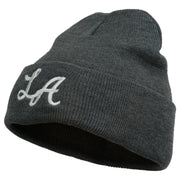 Graffiti LA Embroidered Long Cuff Beanie