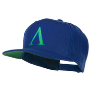 Greek Alphabet Lambda Embroidered Flat Bill Cap