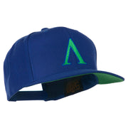 Greek Alphabet Lambda Embroidered Flat Bill Cap