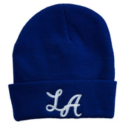 Graffiti LA Embroidered Long Cuff Beanie