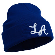 Graffiti LA Embroidered Long Cuff Beanie