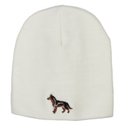 German Shepard Dog Embroidered Knitted Short Beanie