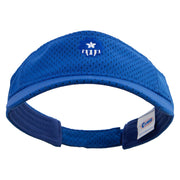 Simple USA Badge Embroidered Athletic Jersey Mesh Sports Visor - Royal OSFM