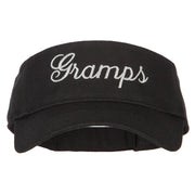 Gramps Embroidered Cotton Twill Sun Visor