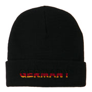 Germany Embroidered Long Beanie