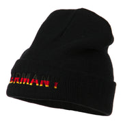 Germany Embroidered Long Beanie