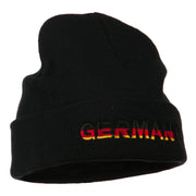 Germany Embroidered Long Beanie