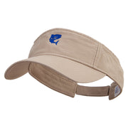 Tuna Jumping Silhouette Embroidered Prostyle Cotton Twill Washed Visor - Khaki OSFM