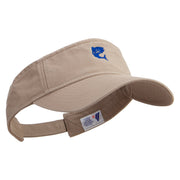 Tuna Jumping Silhouette Embroidered Prostyle Cotton Twill Washed Visor - Khaki OSFM