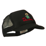 My Grandma Embroidered Youth Foam Mesh Cap