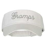 Gramps Embroidered Cotton Twill Sun Visor