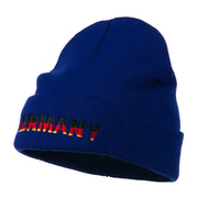 Germany Embroidered Long Beanie