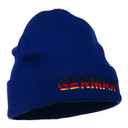 Germany Embroidered Long Beanie