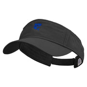 Tuna Jumping Silhouette Embroidered Prostyle Cotton Twill Washed Visor - Black OSFM