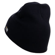 Licensed US Army Star Embroidered 8 Inch Knitted Short Beanie - Navy OSFM