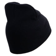 Licensed US Army Star Embroidered 8 Inch Knitted Short Beanie - Navy OSFM