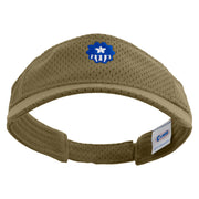 Simple USA Badge Embroidered Athletic Jersey Mesh Sports Visor - Khaki OSFM