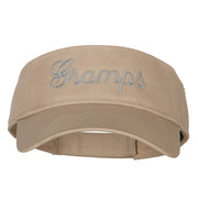 Gramps Embroidered Cotton Twill Sun Visor