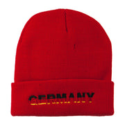 Germany Embroidered Long Beanie