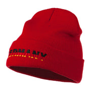 Germany Embroidered Long Beanie