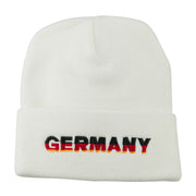 Germany Embroidered Long Beanie