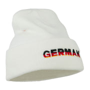 Germany Embroidered Long Beanie