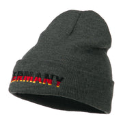 Germany Embroidered Long Beanie