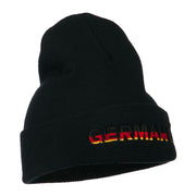 Germany Embroidered Long Beanie