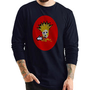 Golden Mardi Gras Mask Graphic Design Unisex Ring Spun Cotton Premium Long Sleeve T-shirt