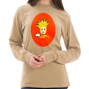 Golden Mardi Gras Mask Graphic Design Unisex Ring Spun Cotton Premium Long Sleeve T-shirt