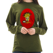 Golden Mardi Gras Mask Graphic Design Unisex Ring Spun Cotton Premium Long Sleeve T-shirt