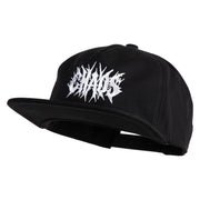 Chaos Wordmark Embroidered Cotton Flat Bill Cap - Black OSFM