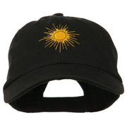 Gold Sun Embroidered Low Profile Washed Cap