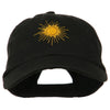 Gold Sun Embroidered Low Profile Washed Cap