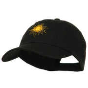 Gold Sun Embroidered Low Profile Washed Cap